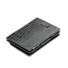 Croc Black aus genarbtem Leder