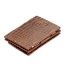 Croc Brown aus genarbtem Leder