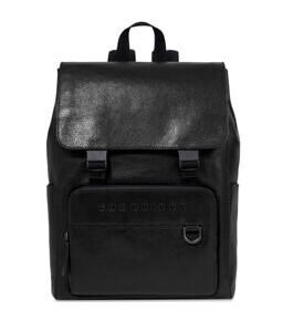 Damiano - Rucksack 13" Leder, Schwarz