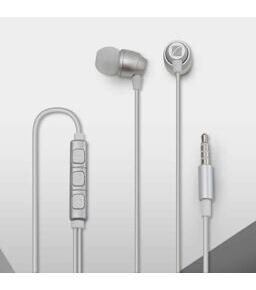 Microphone +Volume Control Earphones in Silber