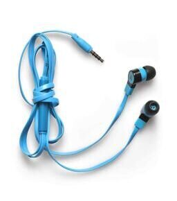 Earphones + Microphone in Blau