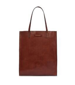 Mirra - Shopper Bag Leder mit Reissverschluss, Braun