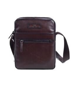 Crossbody Tasche aus Leder 27 cm in Braun