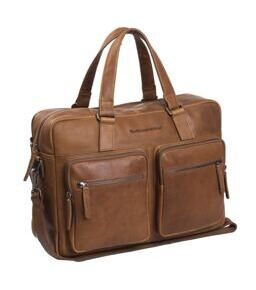 Misha - Laptoptasche 17" Leder, Cognac