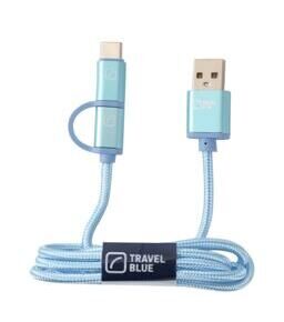 2 in 1 Charge Cable in Blau