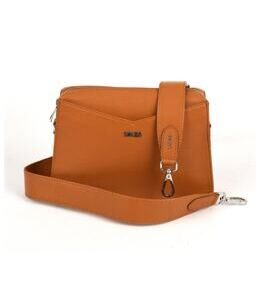 Genuine Shoulder Bag Mini, Cognac