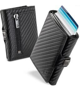 KLIK ZIP Slim Wallet Carbon 14er