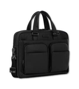 Modus - Schmale Laptoptasche mit IPad-Fach in Schwarz