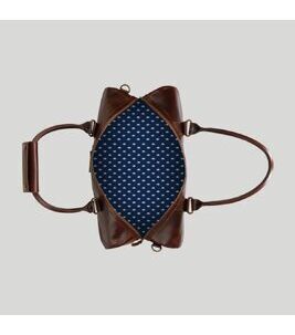 Willow - Leder Weekender Braun/Dots