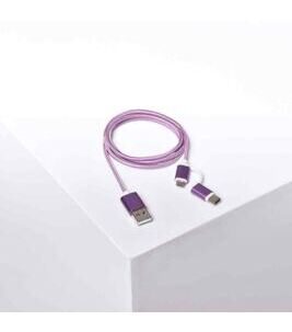 2 in 1 Charge Cable in Violett