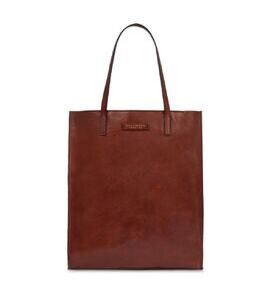 Mirra - Shopper Bag Leder mit Reissverschluss, Braun