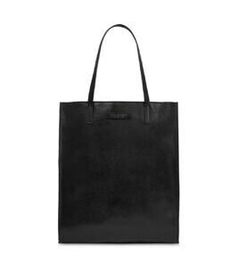 Mirra - Shopper Bag Leder mit Reissverschluss, Schwarz