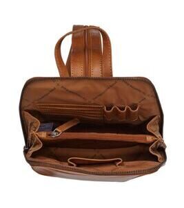 Claire - Rucksack Leder, Cognac