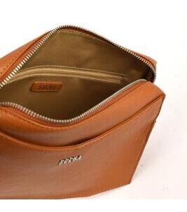 Genuine Shoulder Bag Mini, Cognac