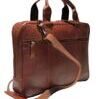 Laptop-Tasche aus Vollrindleder 41 cm cognac 1