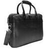 Laptop-Tasche aus weichem Nappa Rindleder 40 cm Schwarz 5