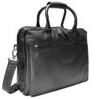 Laptop-Tasche aus weichem Nappa Rindleder 40 cm Schwarz 3