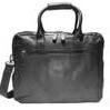 Laptop-Tasche aus weichem Nappa Rindleder 40 cm Schwarz 1