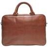 Aktenmappe / Laptop-Tasche aus Vollrindleder cognac 2