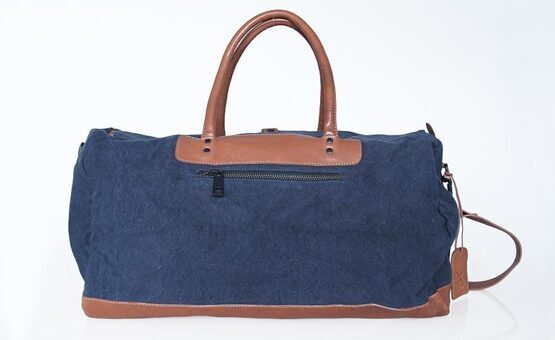 Reisetasche Mittel in Blau/Braun