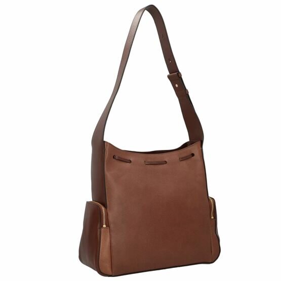 Carlotta - Hobo Schultertasche Leder, Braun