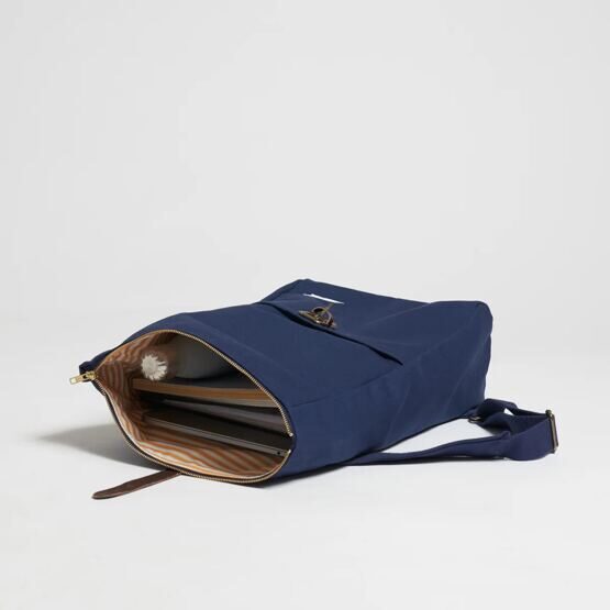 Foldtop Rucksack, Navy Blue