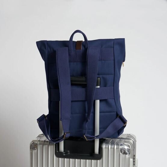 Foldtop Rucksack, Navy Blue