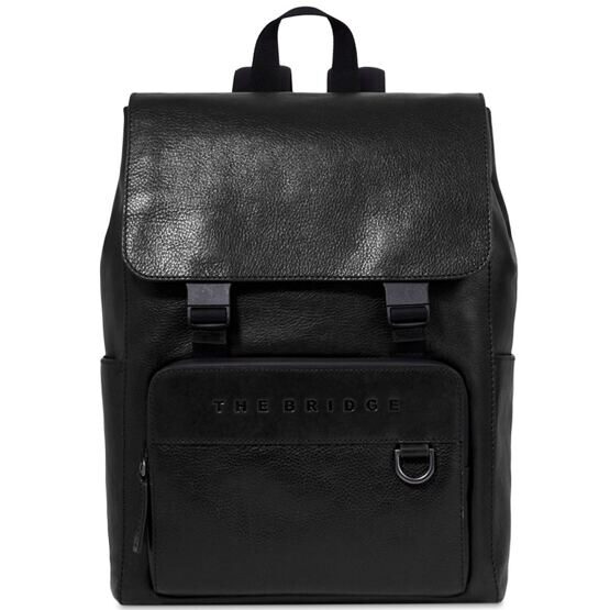 Damiano - Rucksack 13&quot; Leder, Schwarz