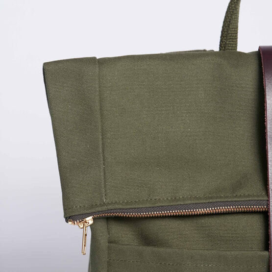 Foldtop Rucksack, Dark Olive