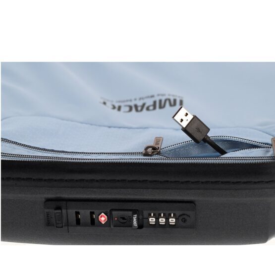 IP1 - 4-Rad Trolley S mit USB Port, Lava Black