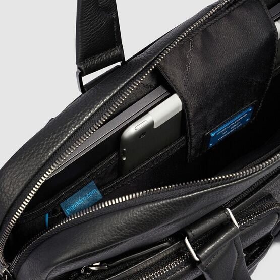 Modus - Schmale Laptoptasche mit IPad-Fach in Schwarz