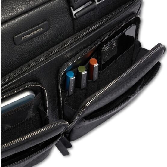 Modus - Schmale Laptoptasche mit IPad-Fach in Schwarz