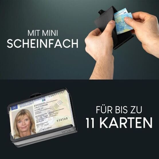 KLIK MINIMAL Slim Wallet Schwarz 12er