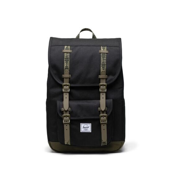 Little America -  Mid Backpack in Black/Ivy Green