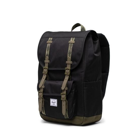 Little America -  Mid Backpack in Black/Ivy Green