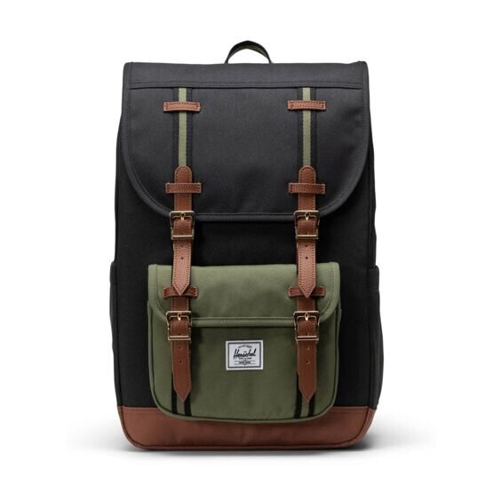 Little America -  Mid Backpack in Schwarz/Grün