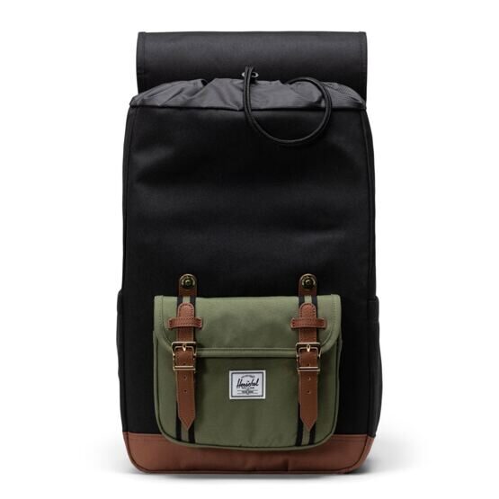 Little America -  Mid Backpack in Schwarz/Grün