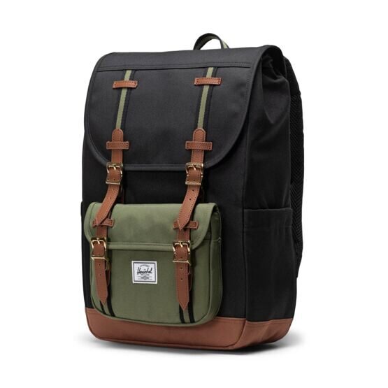 Little America -  Mid Backpack in Schwarz/Grün