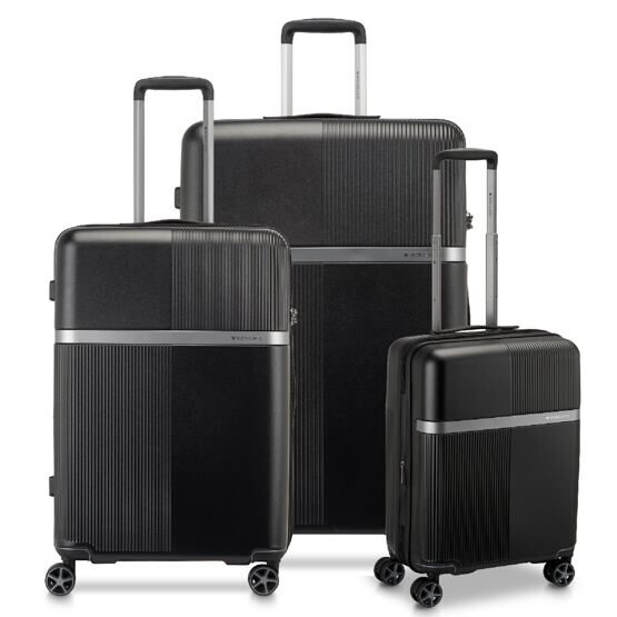 Airglam - 3er Trolley Set in Schwarz