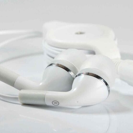 Retractable Earphones in Weiss