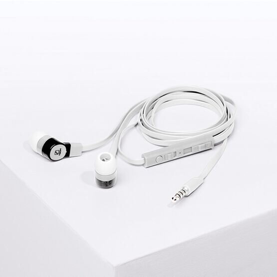 Earphones + Microphone in Weiss