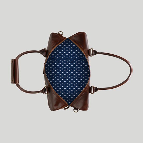 Willow - Leder Weekender Braun/Dots