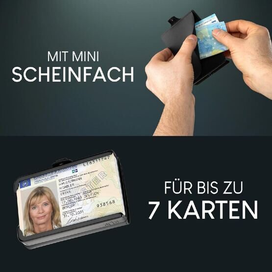 KLIK MINIMAL Slim Wallet Schwarz 8er