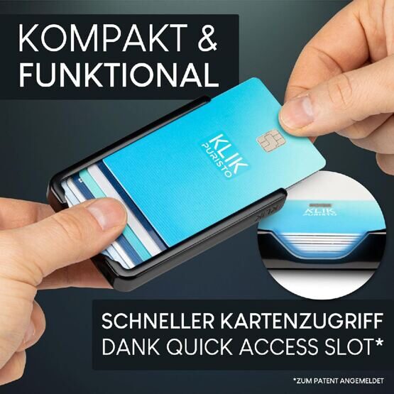 KLIK MINIMAL Slim Wallet Schwarz 12er