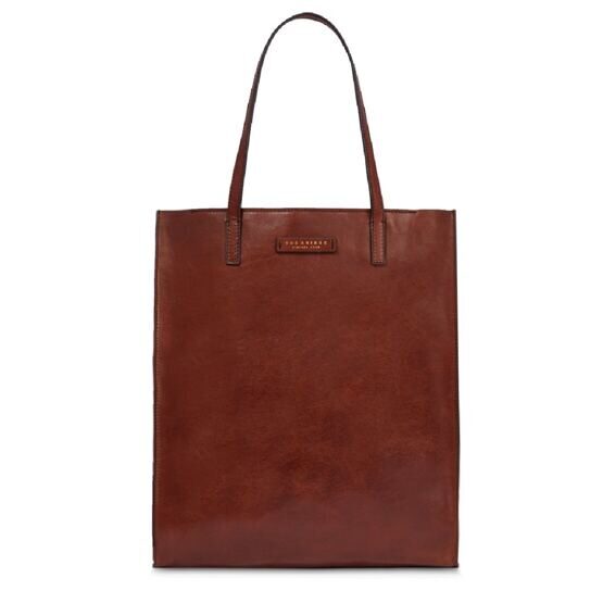 Mirra - Shopper Bag Leder mit Reissverschluss, Braun