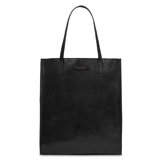 Mirra - Shopper Bag Leder mit Reissverschluss, Schwarz