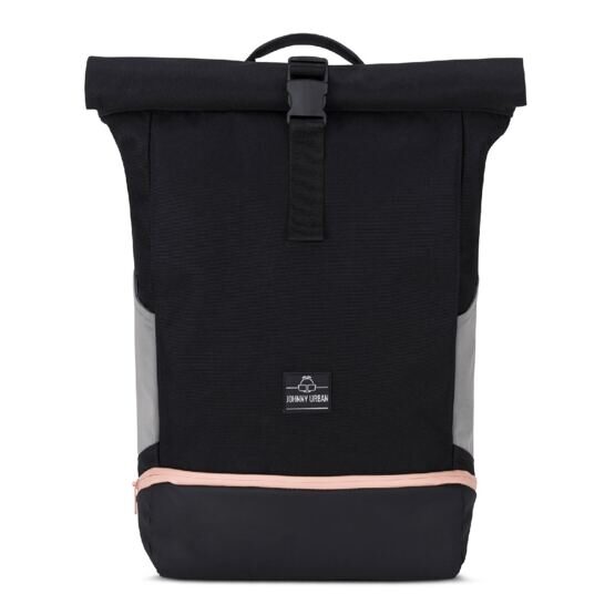 Allen - Rolltop Rucksack L, Schwarz-Rosa