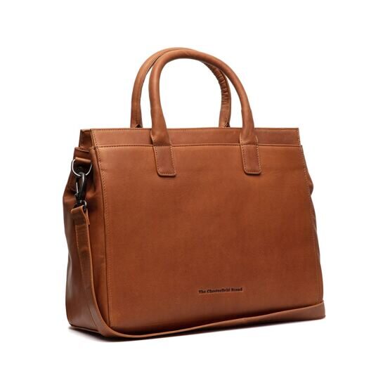 Rivera - Schultertasche 14&quot; Leder, Cognac