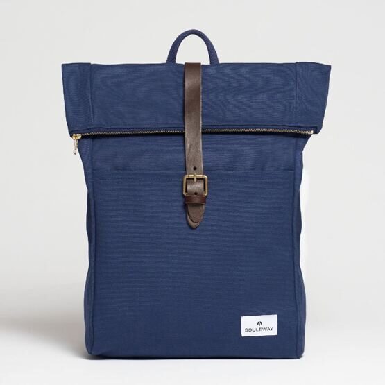 Foldtop Rucksack, Navy Blue