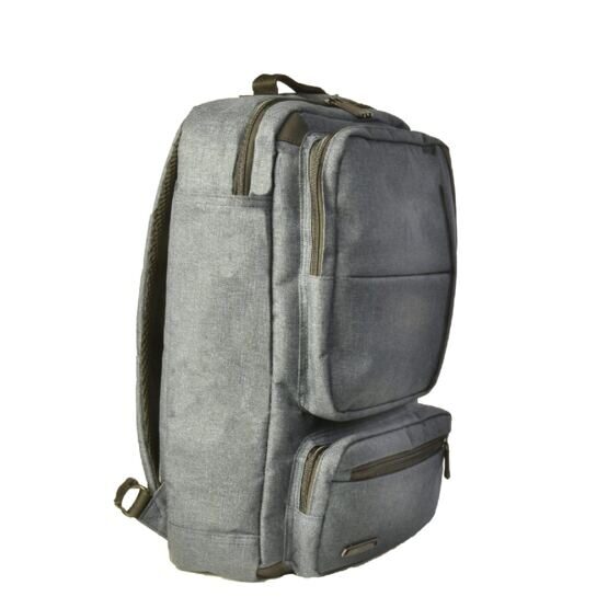 Laptop Rucksack 17&quot; aus Canvas in Schwarz